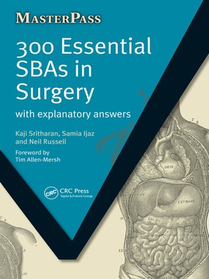 cover image of 300 Essential SBAs in Surgery